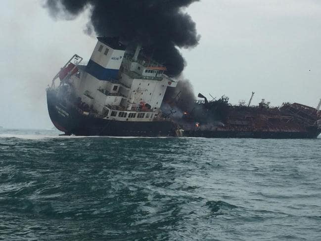 BREAKING: Oil Tanker Explodes In Front Of Hong Kong