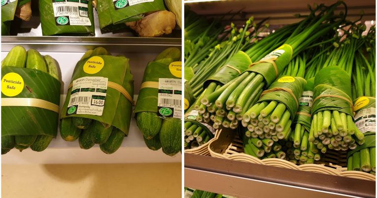 Thailand: Grocery Chain Replaces Plastic Produce Packaging with Banana Leaves