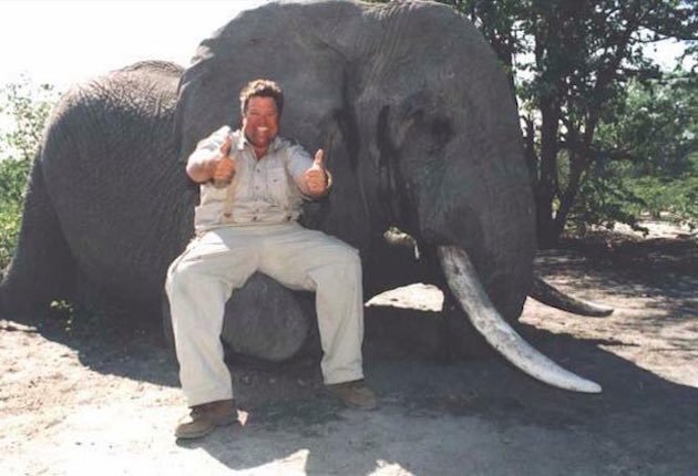 Exposed: CEO Jimmy Johns Proudly Posing with Elephants and Rhinos he Killed