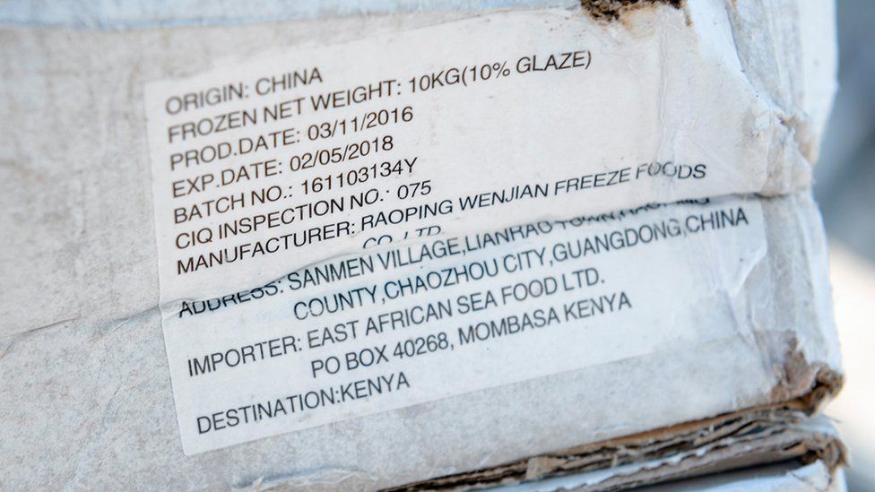 Not all the frozen Chinese fish on sale in Kenya is within its best before date
