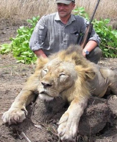 Hunter who posed next to dead lion he killed, falls 100ft to his death