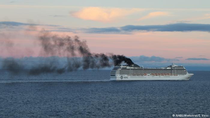 Cruise ships emit huge amounts of pollution